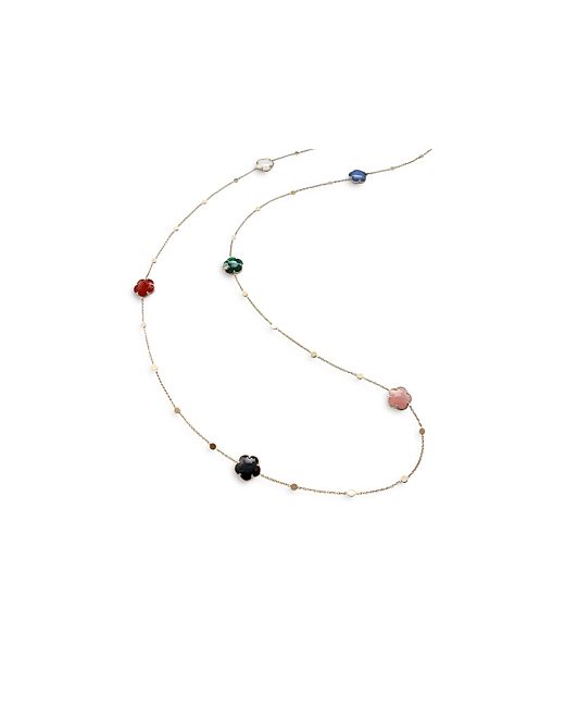 Pasquale Bruni 18K Petit Joli Station Necklace with Rainbow Gemstone Diamonds