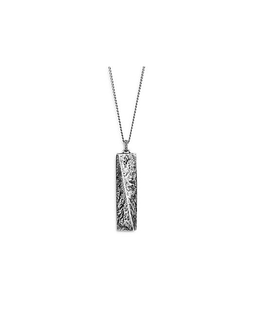 John Hardy Sterling Classic Chain Reticulated Pendant Necklace