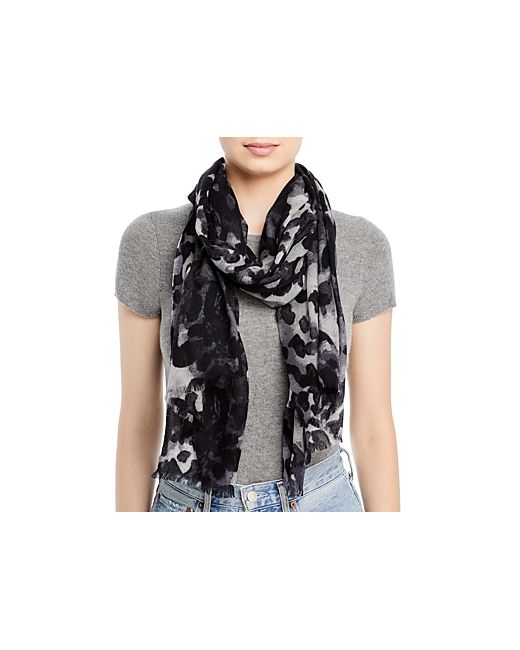Bloomingdale's Aqua Abstract Camo Scarf 100 Exclusive