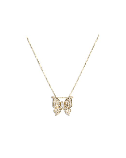 Bloomingdale's Diamond Butterfly Pendant Necklace in 14K Yellow Gold 0.30 ct. t.w. 100 Exclusive