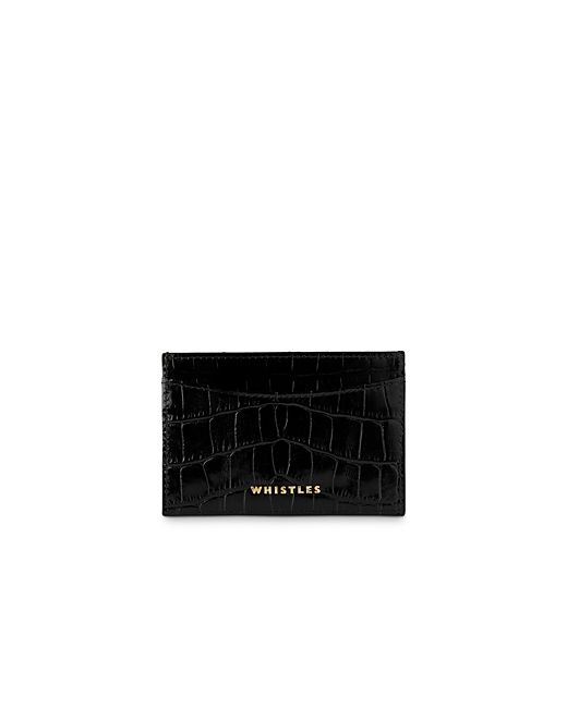 Whistles Croc Embossed Leather Card Holder