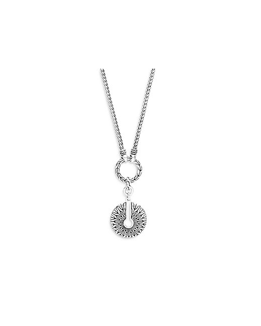 John Hardy Sterling Classic Chain Disc Amulet Pendant Necklace
