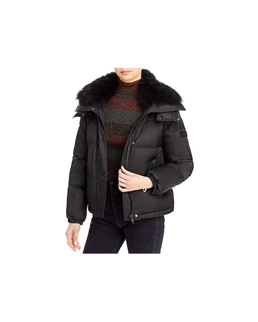 Yves Salomon Shearling Trimmed Down Puffer Jacket