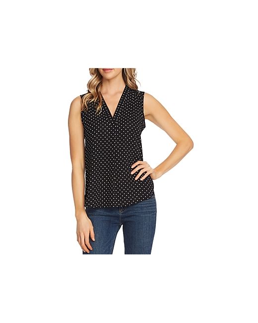 Vince Camuto Poetic Dots V Neck Sleeveless Top
