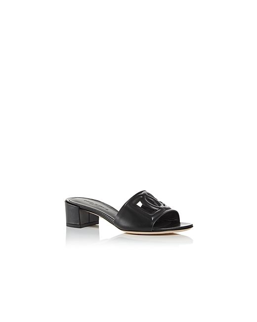 Dolce & Gabbana Block Heel Slide Sandals