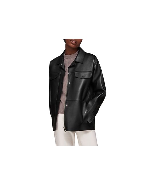Whistles Clean Bonded Leather Jacket