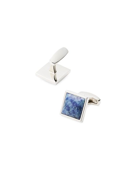 Link UP Stone Silver Tone Cuff Links