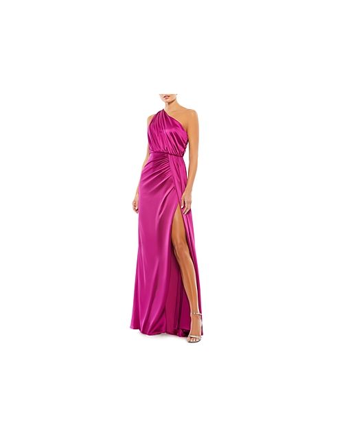 Mac Duggal Ruched One Shoulder Gown