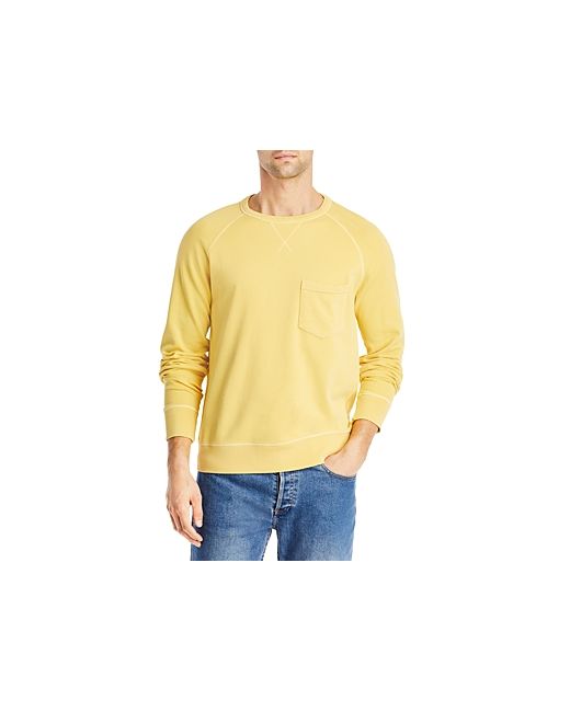 Officine Generale Chris Cotton Fleece Pigment Dyed Regular Fit Crewneck Sweatshirt