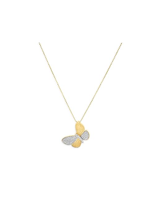 Bloomingdale's Diamond Butterfly Pendant Necklace in 14K Yellow Gold 0.50 ct. t.w 100 Exclusive