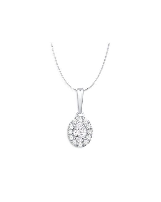 Bloomingdale's Diamond Oval Halo Pendant Necklace in 14K Gold 0.30 ct. t.w. 100 Exclusive