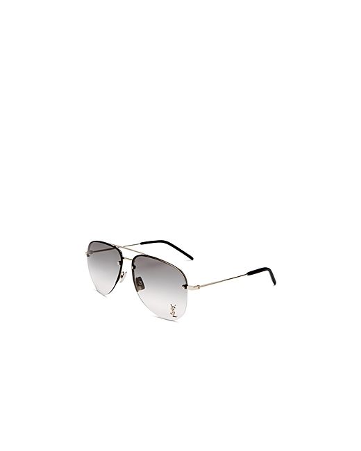 Saint Laurent Brow Bar Aviator Sunglasses 59mm