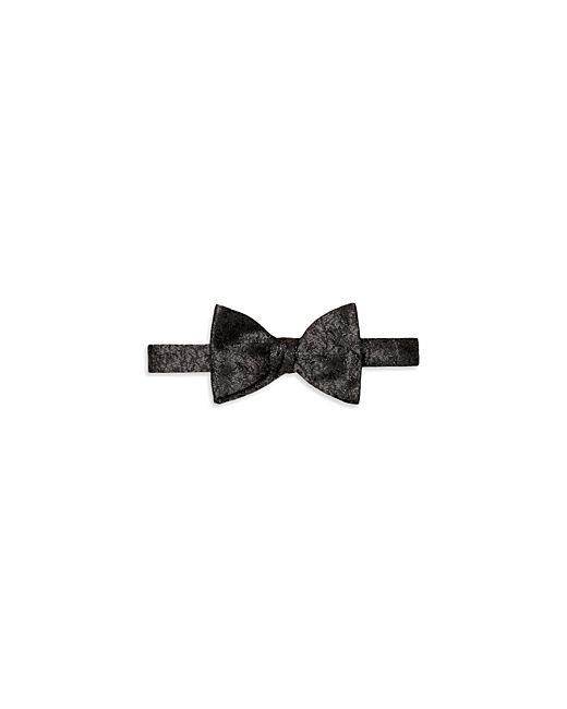 Eton Black and Floral Silk Ready Tied Bow Tie