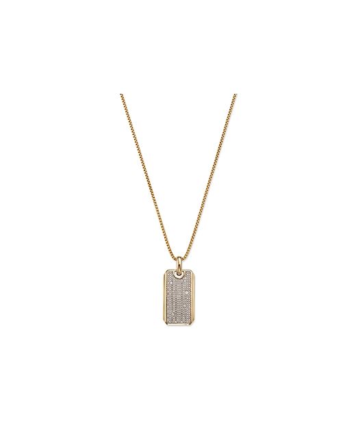 Bloomingdale's Diamond Dog Tag Pendant Necklace in 14K Yellow Gold 0.50 ct. t.w. 100 Exclusive
