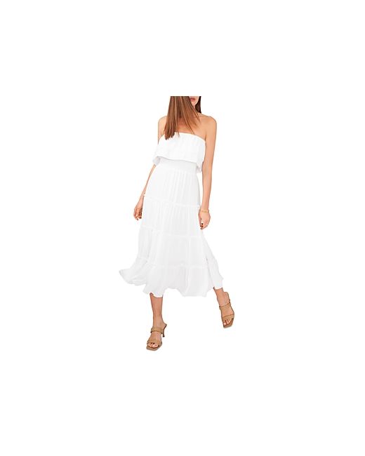 1.State Strapless Ruffle Tiered Dress