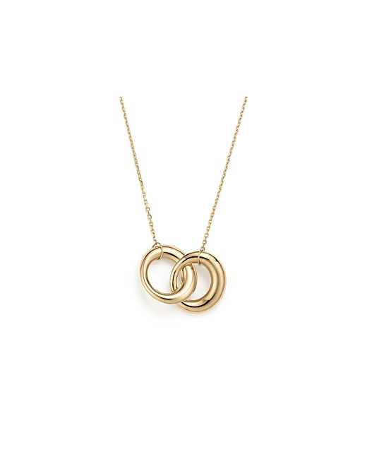 Bloomingdale's 14K Double Interlocked Circle Chain Necklace 17