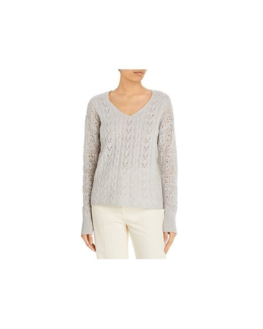 C By Bloomingdale's Cashmere Crochet Cable Cashmere Sweater 100 Exclusive