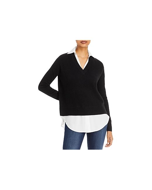 C By Bloomingdale's Cashmere Layered Look Cashmere Sweater 100 Exclusive