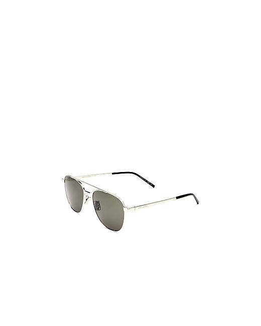 Saint Laurent Brow Bar Aviator Sunglasses 55mm
