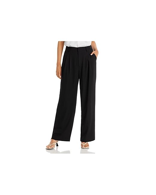 Wayf Wilson Pleated Wide Leg Trousers 100 Exclusive