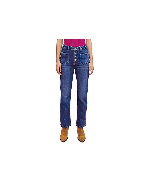 Maje Passiony High Rise Straight Jeans in