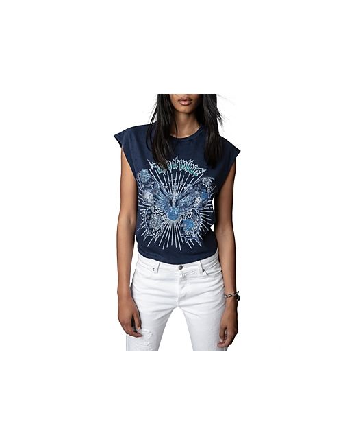 Zadig & Voltaire Cecelia Butterfly Embellished Tee