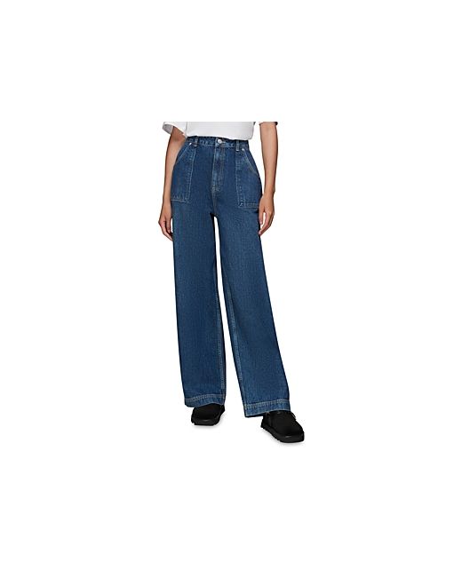 Whistles Authentic Raya High Rise Straight Wide Leg Jean in