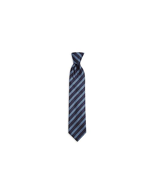 Z Zegna Geometric Stripe Silk Classic Tie