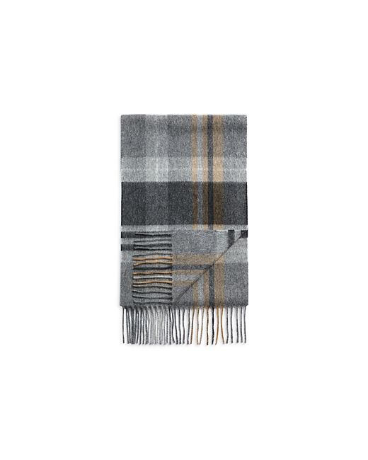 The Men's Store At Bloomingdale's Plaid Oversized Cashmere Scarf 100 Exclusive