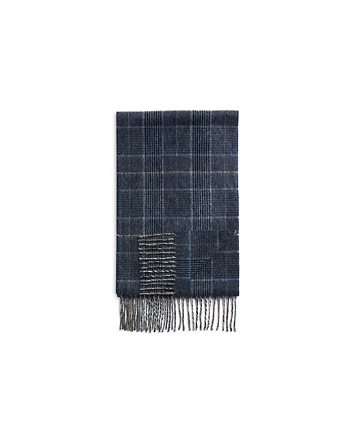 The Men's Store At Bloomingdale's Windowpane Glen Plaid Oversized Cashmere Scarf 100 Exclusive