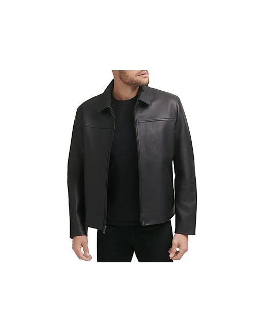 Cole Haan Zip Front Leather Jacket