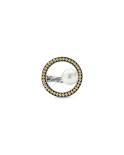 Lagos 18K Yellow Gold Sterling Luna Cultured Freshwater Pearl Ring