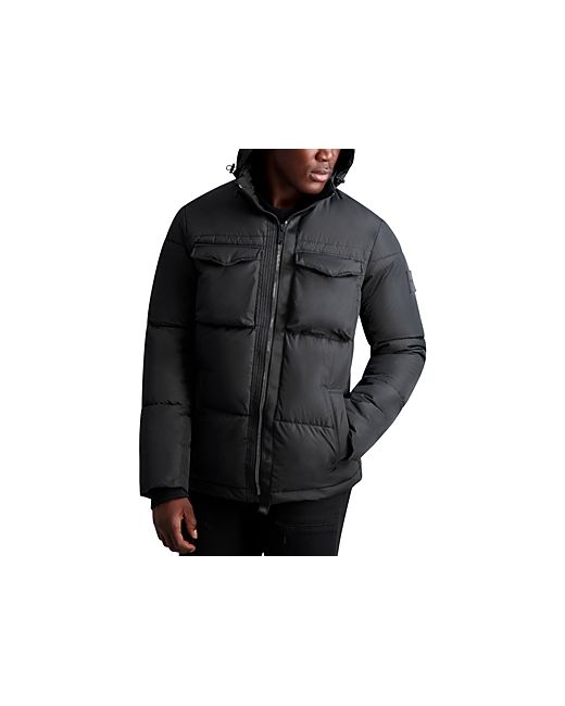 Karl Lagerfeld Quilted Zip Out Hood Puffer Jacket