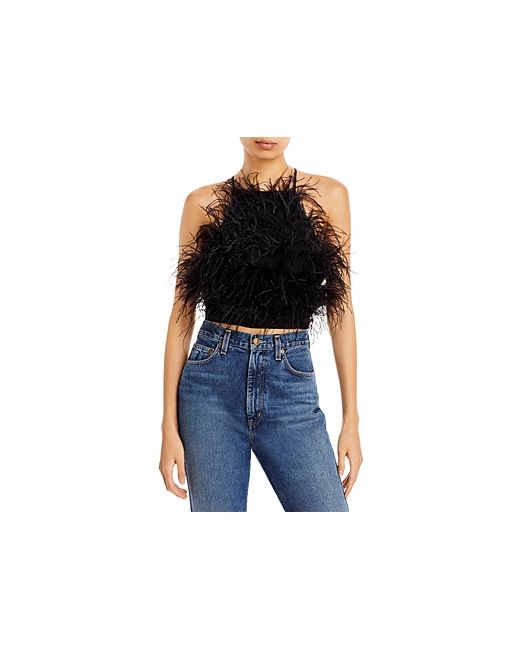Cult Gaia Joey Feather Embellished Top
