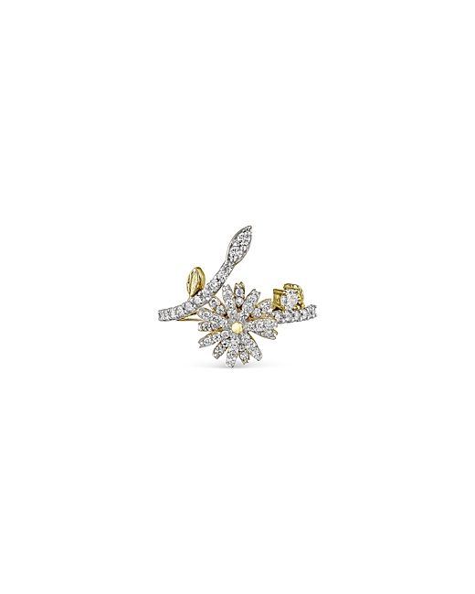 Anabela Chan 18K Yellow Gold Plated Sterling Silver English Garden Simulated Diamond Mini Daisy Ring