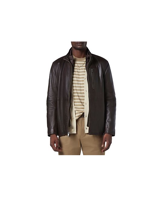 Andrew Marc Wollman Leather Bomber Jacket with Removable Bib