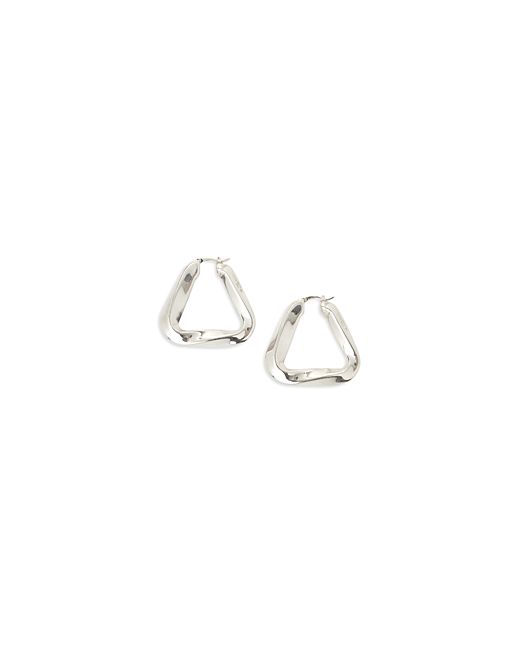 Bottega Veneta Sterling Triangle Hoop Earrings