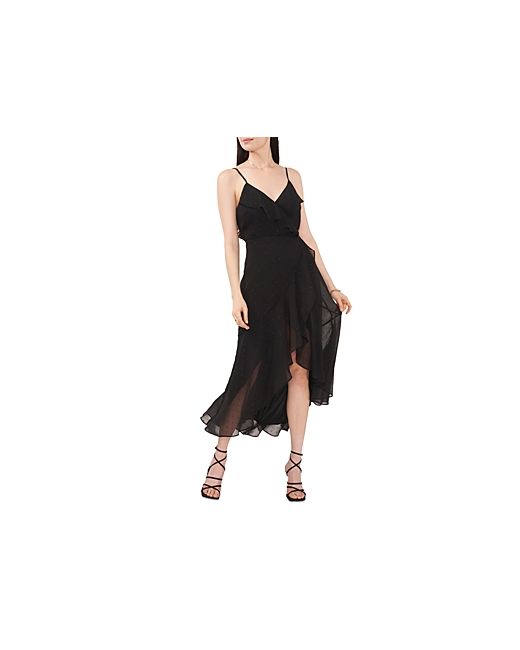 1.State V Neck High Low Ruffled Maxi Dress