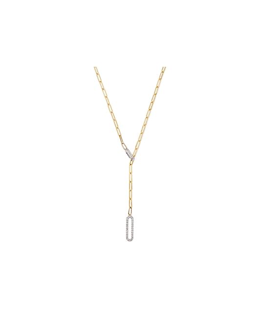 Bloomingdale's Diamond Paperclip Lariat Necklace in 14K Yellow Gold 0.30 ct. t.w. 100 Exclusive