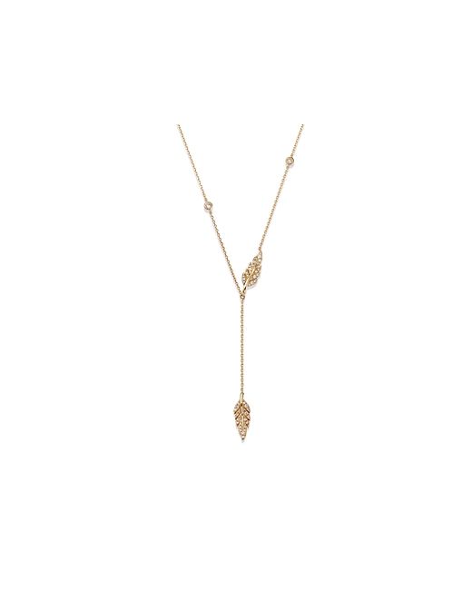 Bloomingdale's Diamond Leaf Drop Necklace in 14K Yellow Gold 0.30 ct. t.w. 100 Exclusive