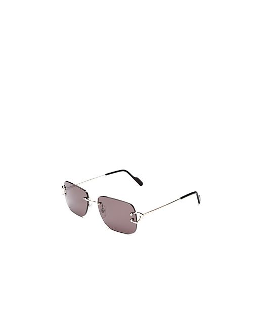 Cartier Signature C Rimless Square Sunglasses 59mm