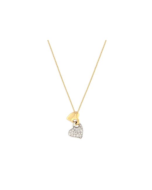 Bloomingdale's Diamond Heart Pendant Necklace in 14K Yellow Gold 0.20 ct. t.w. 100 Exclusive