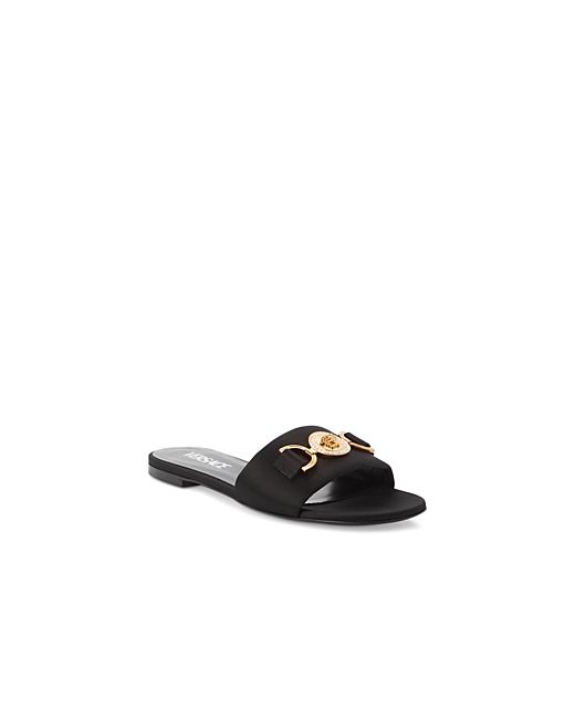 Versace Embellished Slip On Slide Sandals
