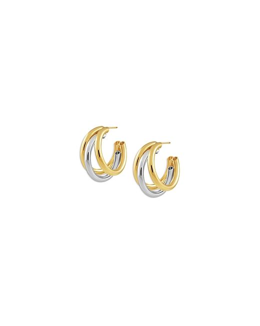 Aqua Lexi Triple Row Hoop Earrings in Sterling 18K Gold Plated 100 Exclusive