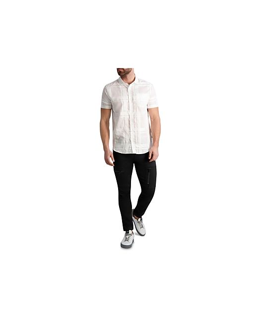Karl Lagerfeld Cotton Plaid Slim Fit Button Down Shirt