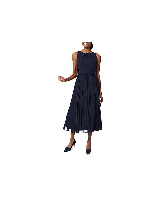 Hobbs Blythe Belted Pleated Dress