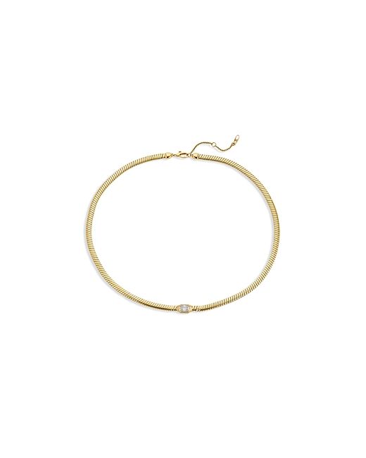 Nadri Tennis Omega Collar Necklace in 18K Plated 16