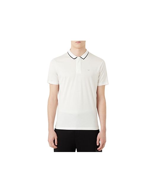 Armani Emporio Tipped Collar Quarter Zip Polo Shirt