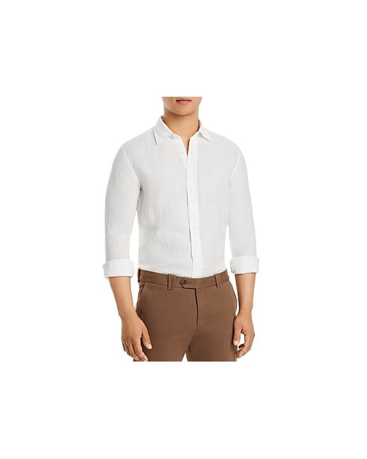 Canali Chambray Linen Long Sleeve Shirt