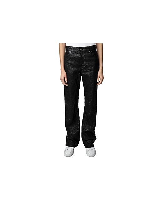 Zadig & Voltaire Evy Crinkled Flared Pants